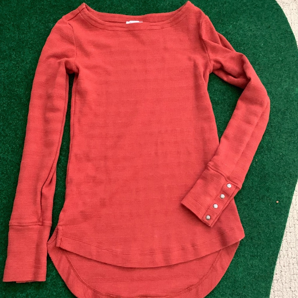 Susina Autumn Orange Fitted Tunic Womens size XS
